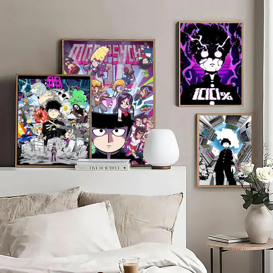 Anime Mob Psycho 100 Good Quality Posters Kraft Paper Print Vintage Home Room Cafe Bar Art Wall Decor Aesthetic Painting Picture