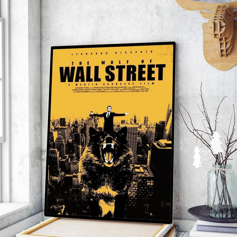 Graffiti Art The Wolf of Wall Street Poster Movie Sticky Posters Retro Kraft Paper Sticker DIY Room Bar Cafe Wall Painting