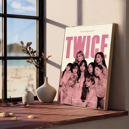 Singer Twice Kpop Wall Art Poster Nordic Aesthetic Picture Canvas Painting  for Living Room Bar Gaming Boy Room Home Decoration