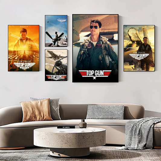 2022 Top Gun Maverick Modern DIY Sticky Poster Whitepaper Prints Posters Artwork Vintage Decorative Painting