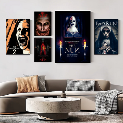 Classic Horror Movie Collection The Nun Self-adhesive Art Poster Whitepaper Prints Posters Artwork Aesthetic Art Wall Painting