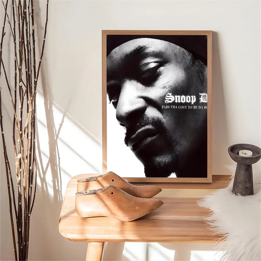 Rapper S-Snoop D-Dogg Poster Anime Posters Sticky HD Quality Wall Art Retro Posters for Home Kawaii Room Decor