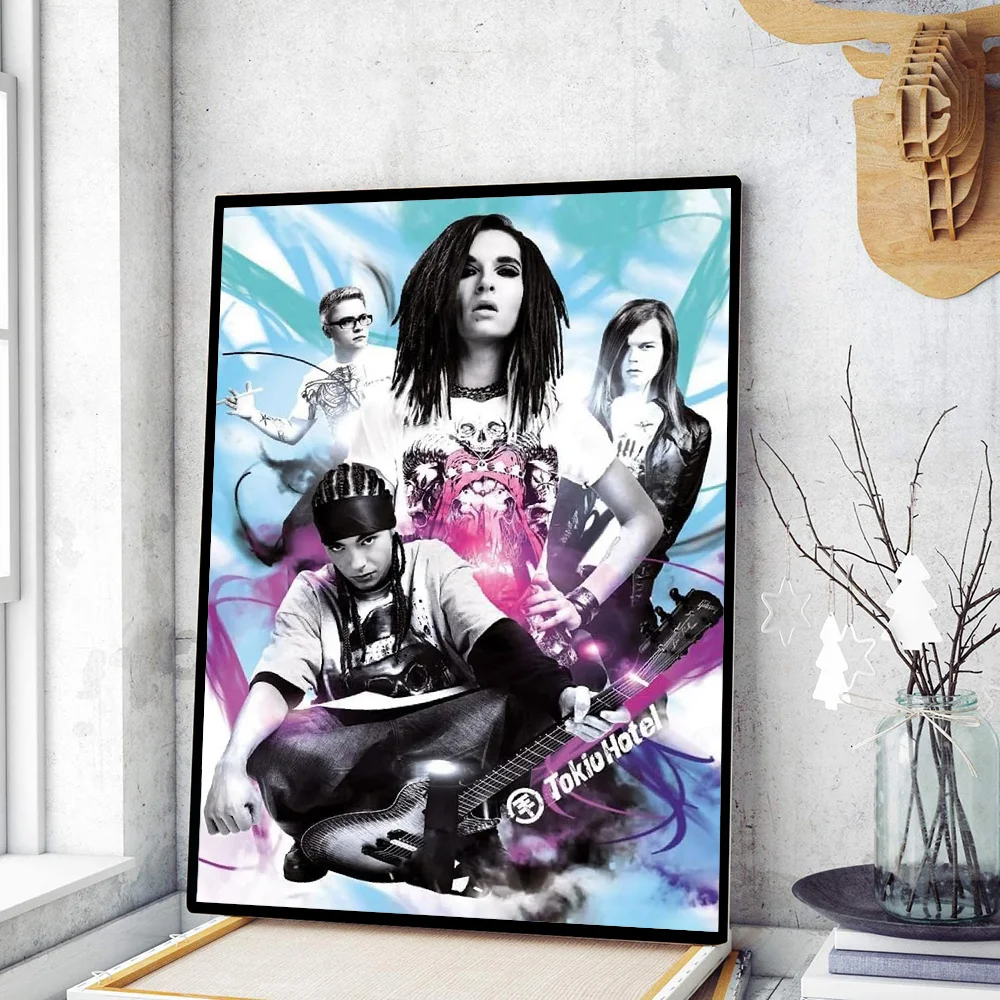 Tokio Hotel Band Poster Movie Sticky Posters Retro Kraft Paper Sticker DIY Room Bar Cafe Aesthetic Art Wall Painting