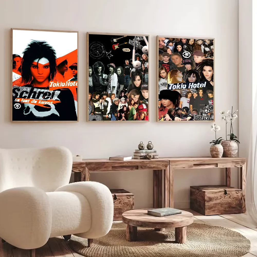 Bill Kaulitz Tom Tokio Hotel Movie Sticky Anime Posters Sticky HD Quality Wall Art Retro Posters for Home Kawaii Room Decor