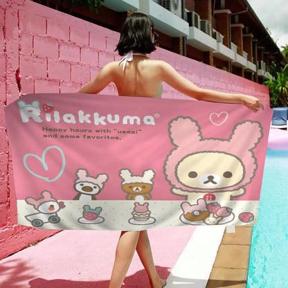 R-RilakkumaS Towel Microfiber Beach Towel Absorbent Quick dry Soft Yoga Swimming Resort Mountain Climbing Towel