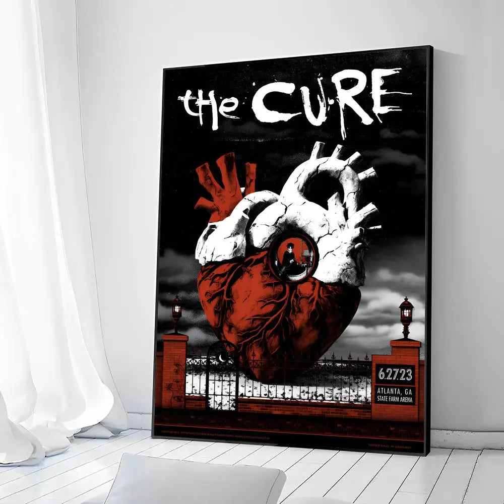 The Cure Posters Waterproof Paper Sticker Self-adhesive Art Poster Kraft Paper Sticker DIY Room Bar Cafe Decorative Painting