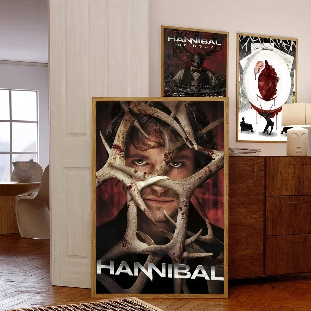 Hannibal TV Poster Anime Posters Sticky HD Quality Wall Art Retro Posters for Home Kawaii Room Decor