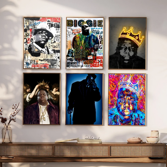 Álbum de música de Biggie Smalls, carteles clásicos vintage, arte de pared de calidad HD, carteles retro para decoración de paredes de la habitación del hogar