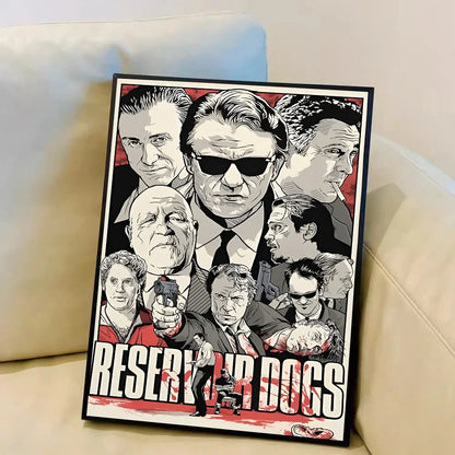 American Movie Reservoir Dogs Canvas Painting DIY Sticky Poster Fancy Wall Sticker for Living Room Bar Decoration Wall Decor