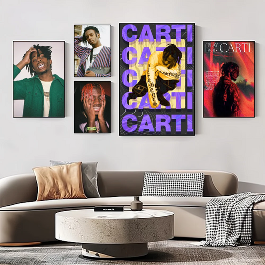 Fashion Rapper Music Star Playboi Carti Art Whitepaper Poster HD Quality Poster Wall Art Painting Study Room Wall Decor