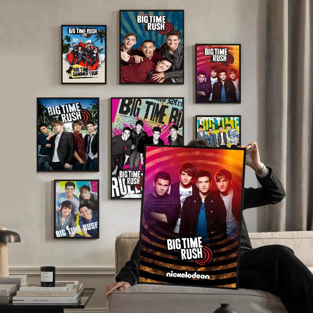 Pósteres de películas clásicas de Big Time Rush, pósteres de calidad HD, arte de pared, pintura, estudio, decoración nórdica para el hogar