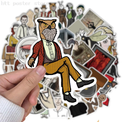 60pcs Cartoon Comics Rusty Lake Stickers for Luggage Scrapbook Firdge Decoration Retro Creative Funny Waterproof