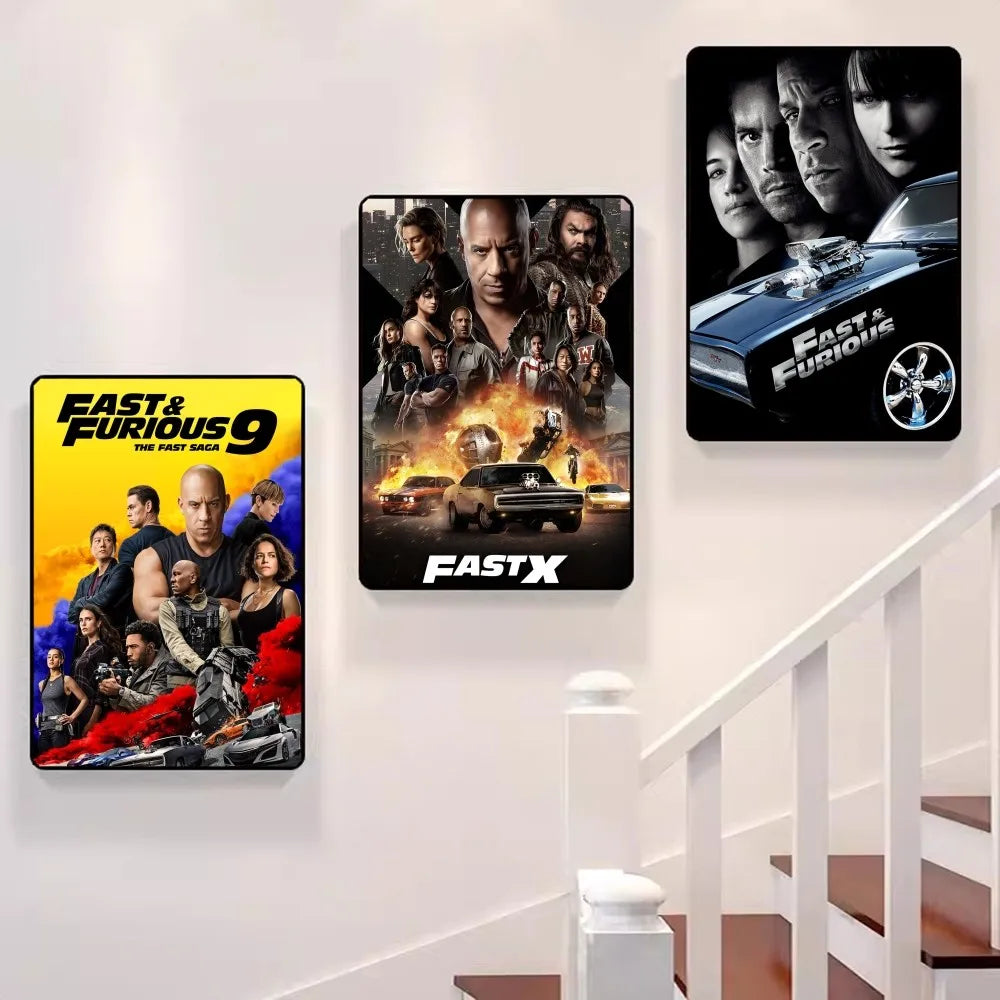 Classic Movies Fast & Furious Series Paul Walker Painting DIY Sticky Poster Fancy Wall Sticker for Living Room Bar Decoration