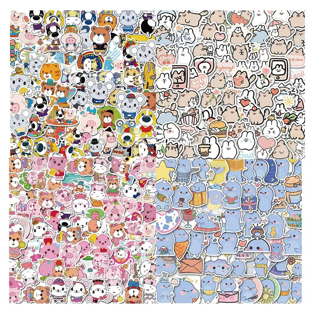 50-500pcs cartoon animal collection Baby Wall Sticker  Study Room Scrapbooking Graffiti Decal Stickers