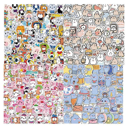 50-500pcs cartoon animal collection Baby Wall Sticker  Study Room Scrapbooking Graffiti Decal Stickers