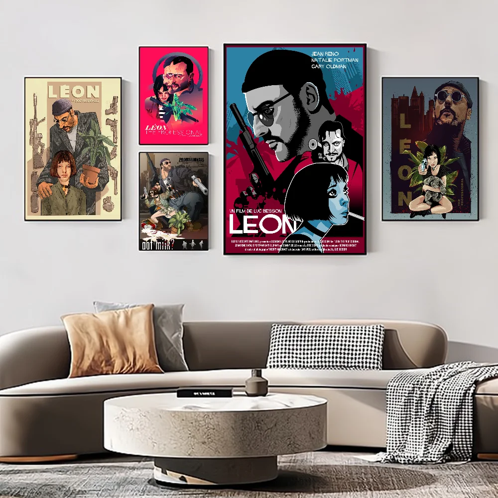 Classic Movie TV  Leon Whitepaper Poster HD Quality Poster Wall Art Painting Study Room Wall Decor