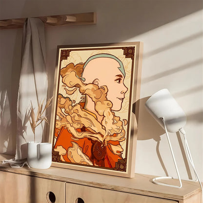 Avatar the Last Airbender Whitepaper Poster Self-adhesive Art Poster Fancy Wall Sticker for Living Room Bar Decoration Painting