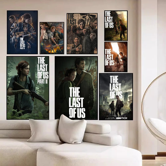 The Last of Us アニメポスター 粘着性ホワイトペーパープリント ポスターアートワーク かわいい部屋の装飾