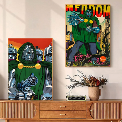 MF Doom Madlib DIY Sticky Poster Fancy Wall Sticker for Living Room Bar Decoration Wall Decor