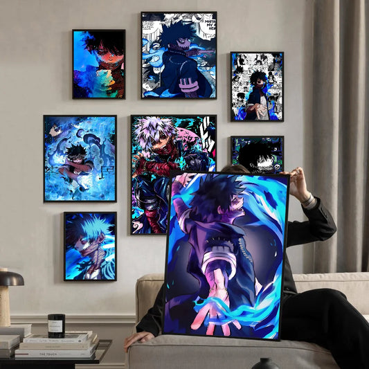 Boku No Hero Academia Aizawa Shouta Dabi Self-adhesive Art Poster Whitepaper Prints Posters Artwork Aesthetic Art Wall Painting