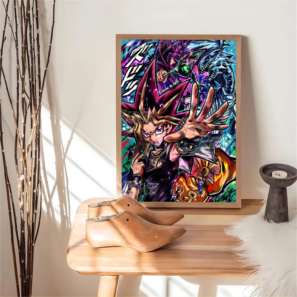 Amine Yu Gi Oh  Classic Anime Poster Waterproof Paper Sticker Coffee House Bar Room Wall Decor