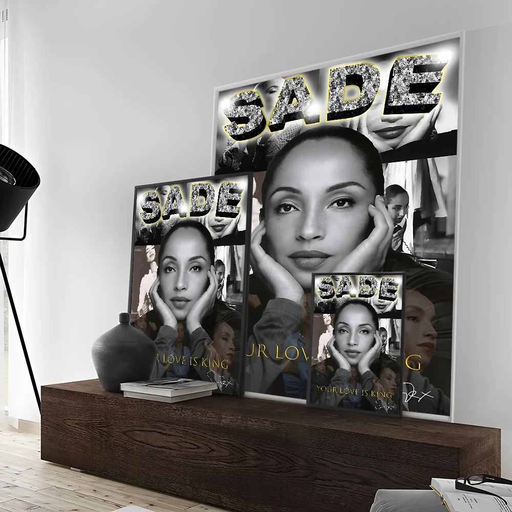 Pósteres de películas de la banda S-Sade Adu Singer, calcomanías de pared elegantes para sala de estar, bar, pintura estética, decoración de pared de habitación