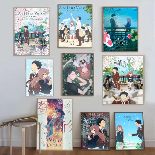 Anime Poster A Silent Voice Good Quality Prints and Posters Vintage Room Bar Cafe Decor Home Decor