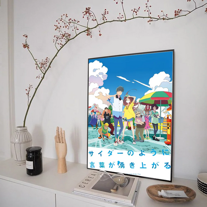 The Stranger by the Beach Anime Posters Sticky Waterproof Paper Sticker Coffee House Bar Kawaii Room Decor