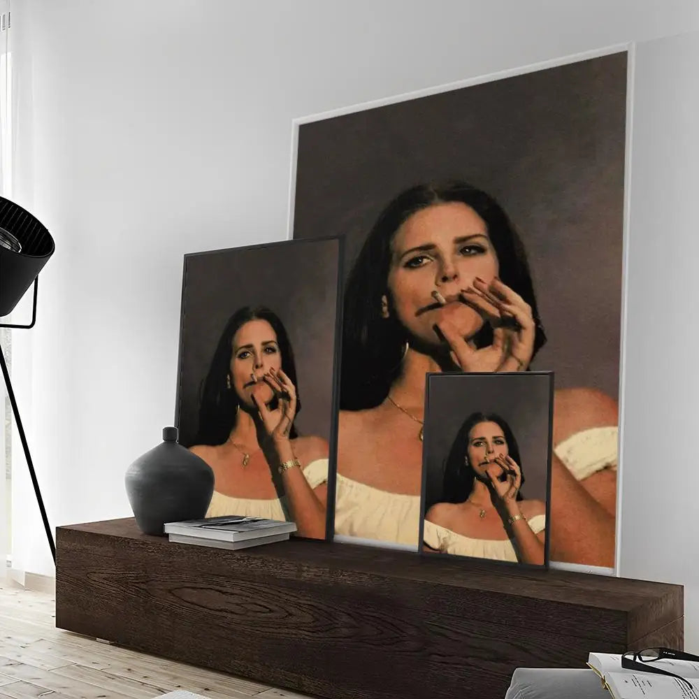 Póster de Lana Del Rey Lust for Life, pósteres de anime, pósteres retro de arte de pared de calidad HD adhesivos para decoración de habitaciones kawaii del hogar