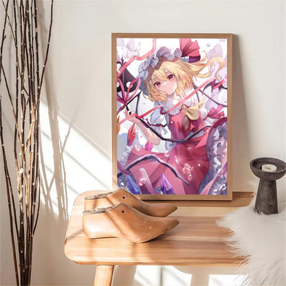 Touhou Project Flandre Scarlet Self-adhesive Art Poster Whitepaper Prints Posters Artwork Aesthetic Art Wall Painting