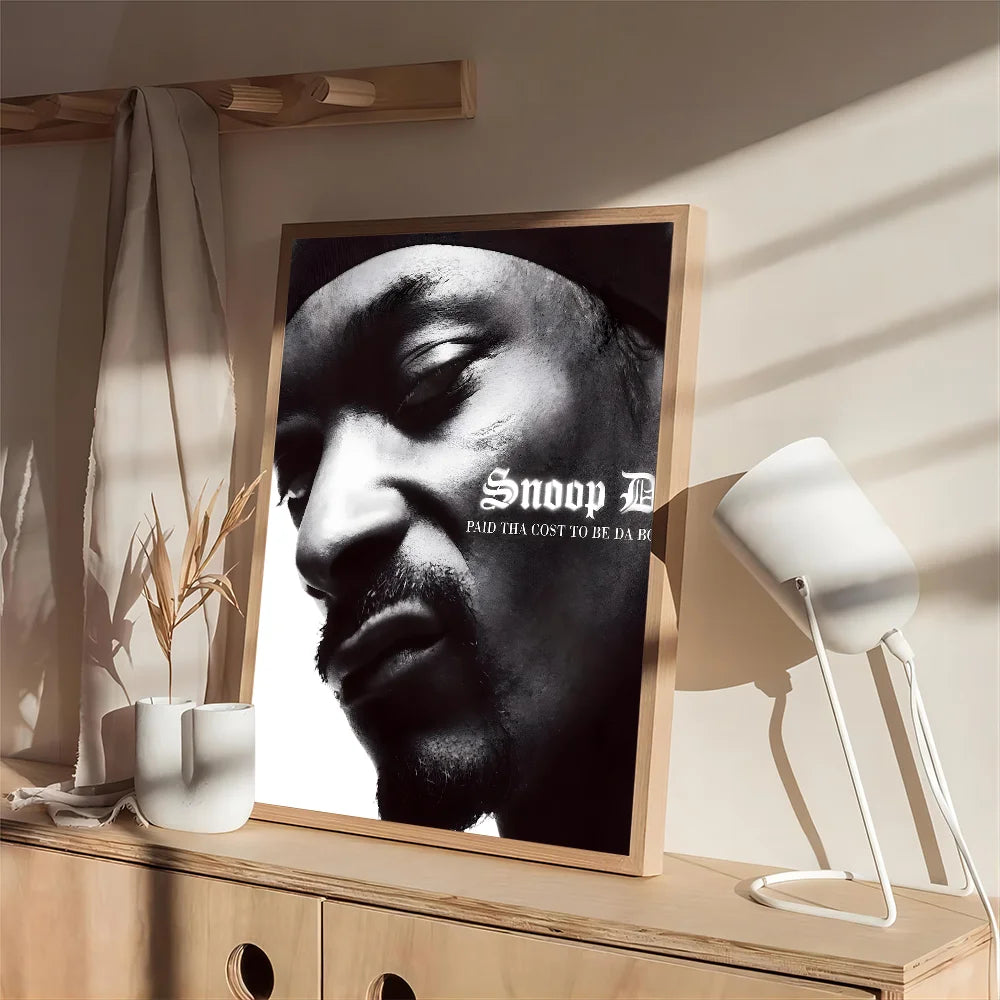 Rapper S-Snoop D-Dogg Poster Anime Posters Sticky HD Quality Wall Art Retro Posters for Home Kawaii Room Decor