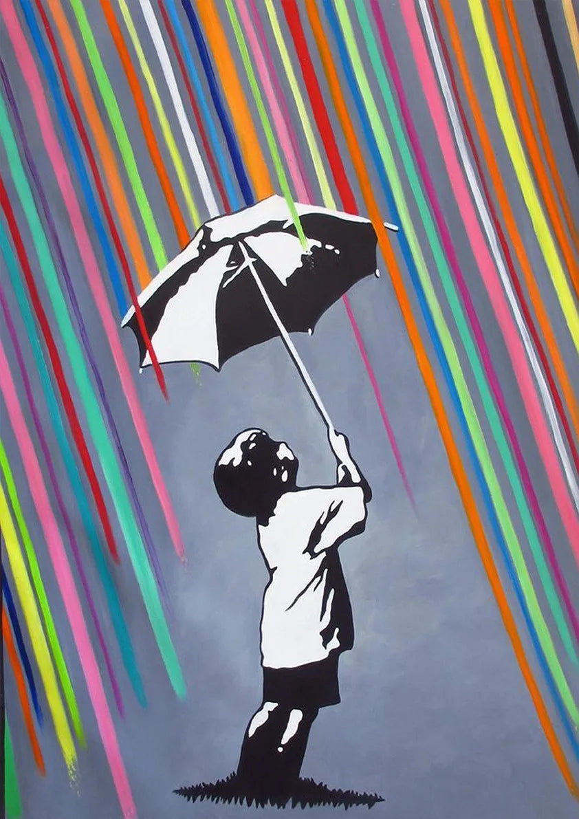 Obra de arte de graffiti de Banksy, pintura de una chica con un globo rojo, póster en blanco y negro, póster abstracto para decoración del hogar, póster de graffiti callejero