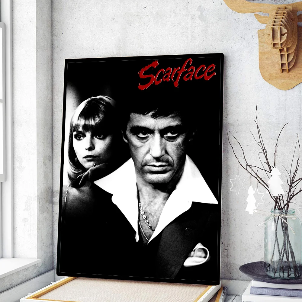 Scarface The World is Yours Movie Poster Movie Sticky Posters Retro Kraft Paper Sticker DIY Room Bar Cafe Art Wall Painting