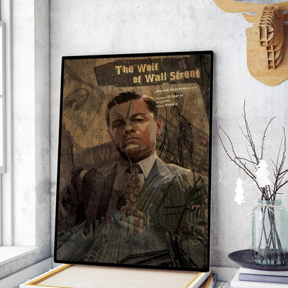 Graffiti Art The Wolf of Wall Street Poster Movie Sticky Posters Retro Kraft Paper Sticker DIY Room Bar Cafe Wall Painting