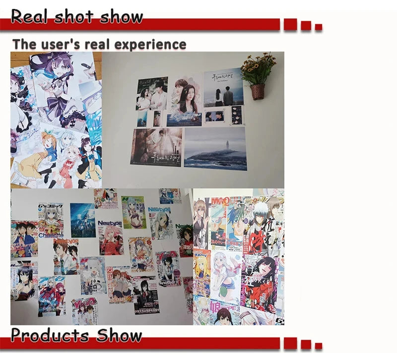 Pósteres de anime BanG Dream, decoración adhesiva, pintura, arte de pared, papel Kraft blanco, decoración de pared