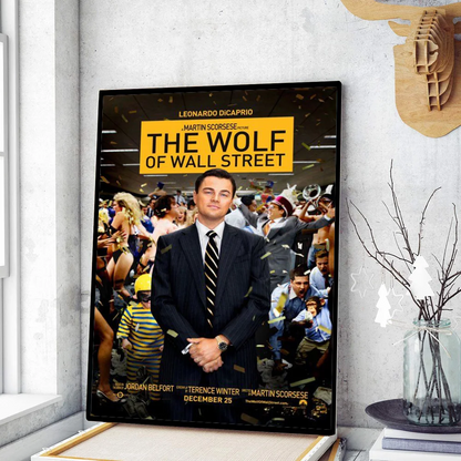 Graffiti Art The Wolf of Wall Street Poster Movie Sticky Posters Retro Kraft Paper Sticker DIY Room Bar Cafe Wall Painting