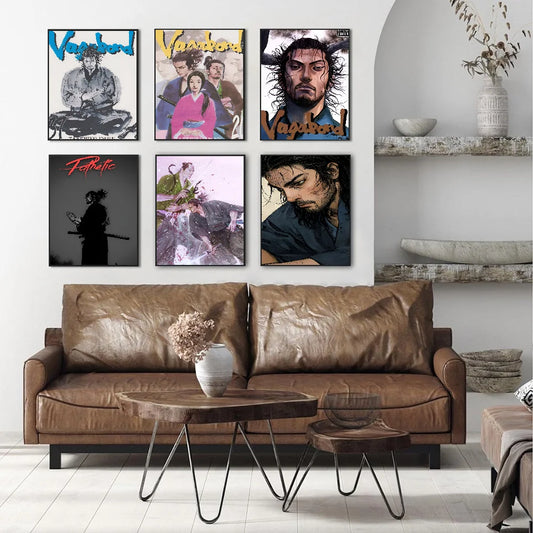 Vagabond Manga Movie Sticky Posters Vintage Room Home Bar Cafe Decor Room Wall Decor