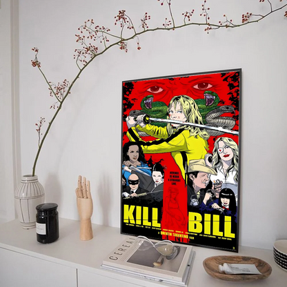 classic movie Kill Bill Self-adhesive Art Poster Whitepaper Prints Posters Artwork Aesthetic Art Wall Painting