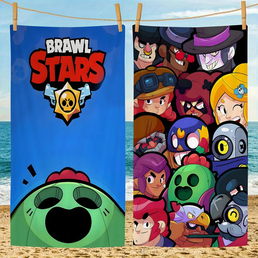 Game B-rawl Game S-Stars Towel Microfiber Beach Towel Absorbent Quick dry Soft Yoga Swimming Resort Mountain Climbing Towel