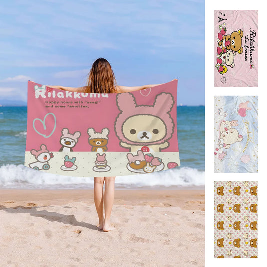 R-RilakkumaS Towel Microfiber Beach Towel Absorbent Quick dry Soft Yoga Swimming Resort Mountain Climbing Towel