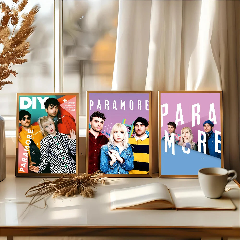 Paramore Band Poster Anime Posters Sticky HD Quality Wall Art Retro Posters for Home Kawaii Room Decor Anime Posters Sticky