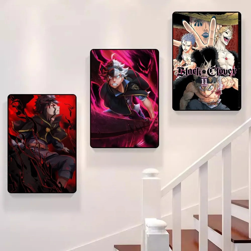 Anime Black Clover Self-adhesive Art Poster Whitepaper Prints Posters Artwork Aesthetic Art Wall Painting