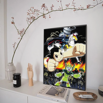 AAA A-Astro Boys Anime Posters Sticky Whitepaper Sticker DIY Room Bar Cafe Kawaii Room Decor