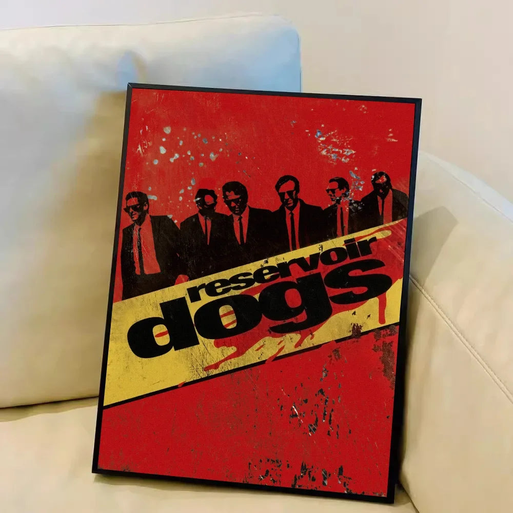 American Movie Reservoir Dogs Canvas Painting DIY Sticky Poster Fancy Wall Sticker for Living Room Bar Decoration Wall Decor