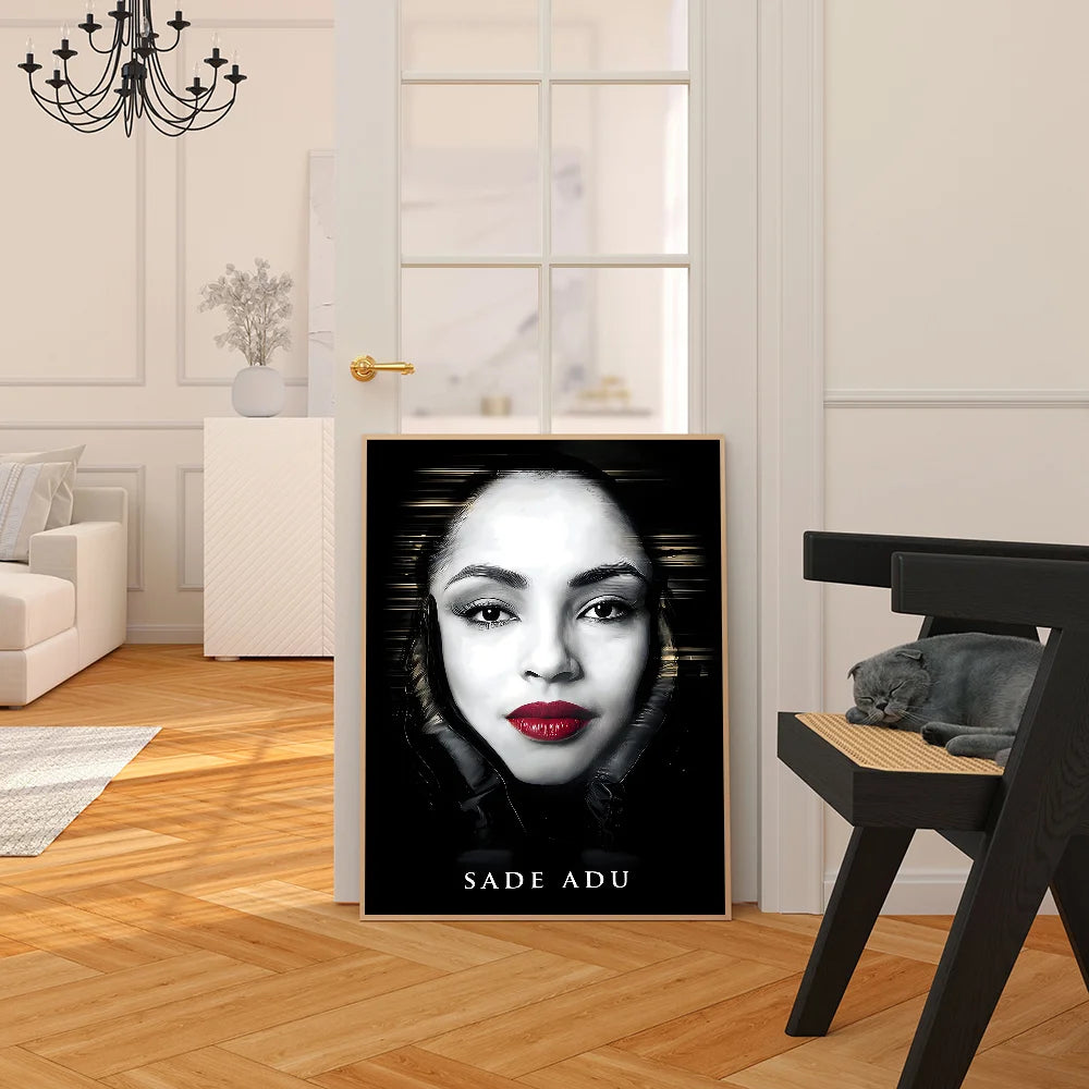 Pósteres de películas de la banda S-Sade Adu Singer, calcomanías de pared elegantes para sala de estar, bar, pintura estética, decoración de pared de habitación