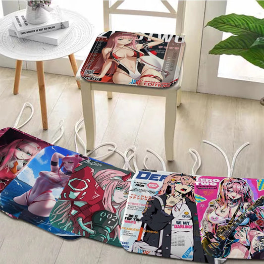 Darling In The Franxx Zero Two 002 Anime Modern Minimalist Style Seat Cushion Office Pad Sponge Sofa Mat Non-Slip Chair Cushions