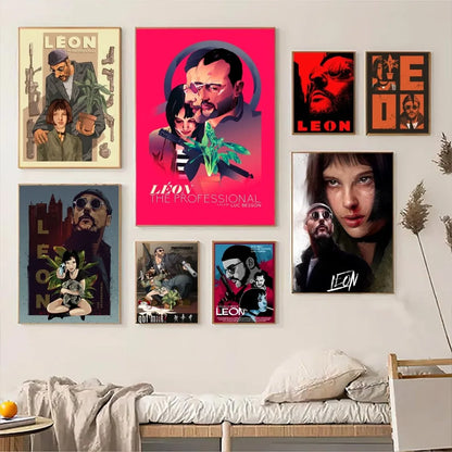 Classic Movie TV  Leon Whitepaper Poster HD Quality Poster Wall Art Painting Study Room Wall Decor