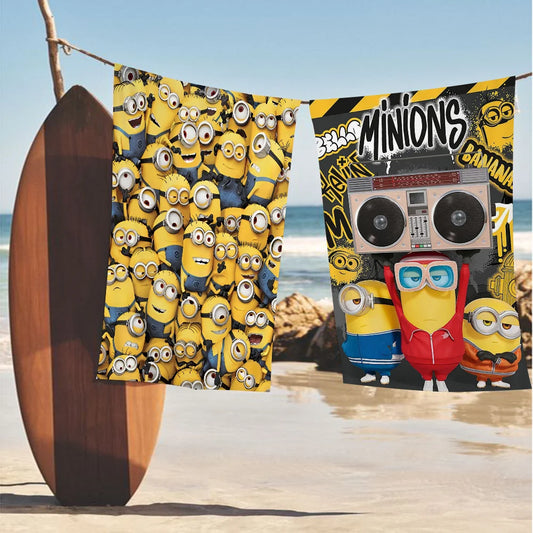 Cartoon L-Lovely Cute M-Minions Towel Microfiber Beach Towel Absorbent Quick dry Soft Yoga Swimming Resort Mountain Climbing