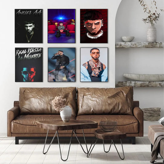 Hip Hop Rapper Anuel AA Good Quality Prints and Posters HD Quality Poster Wall Art Painting Study Home Decor