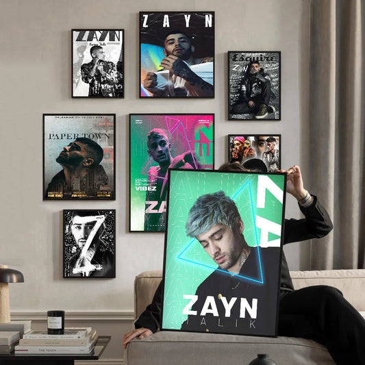 歌手 Z-Zayn M-Malik ホワイトペーパー ポスター HD 品質 ポスター ウォール アート 絵画 勉強部屋 壁装飾